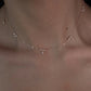 Bright rice pearl necklace clavicle chain