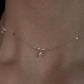 Bright rice pearl necklace clavicle chain