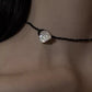 Black Spinel Petal Baroque Pearl Necklace