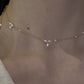 Bright light rice grain pearl necklace clavicle chain