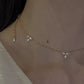 Bright light rice grain pearl necklace clavicle chain