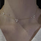 Bright light rice grain pearl necklace clavicle chain