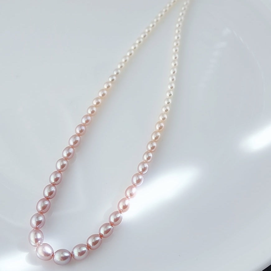 Rare Gradient purple freshwater pearl necklace