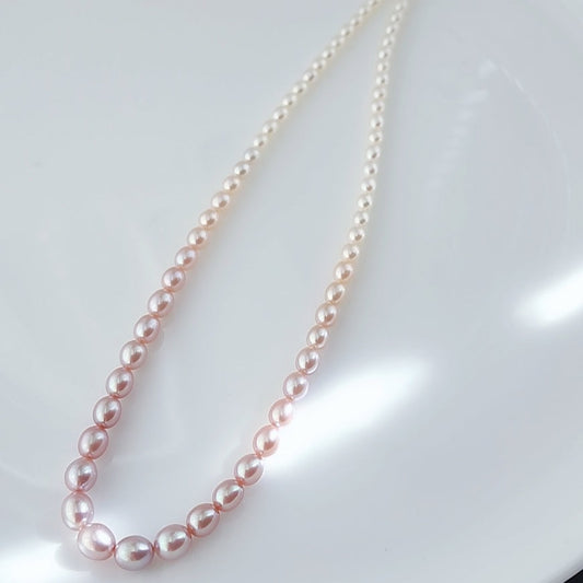 Rare Gradient purple freshwater pearl necklace