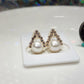 Trangle freshwater pearl earrings