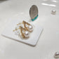 Trangle freshwater pearl earrings