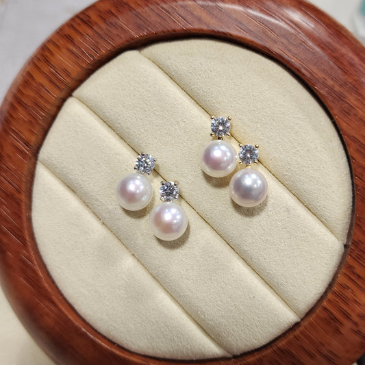 Princess 5a cultured freshwater pearl earrings