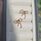 Summer rainbow bow studs