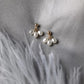 Threepearl Minimalist pearl Studs
