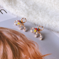 Summer rainbow bow studs