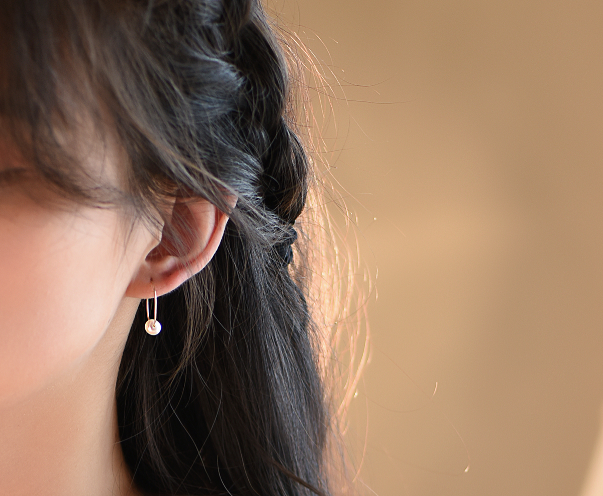 Near Round Freshwater Pearl Earrings