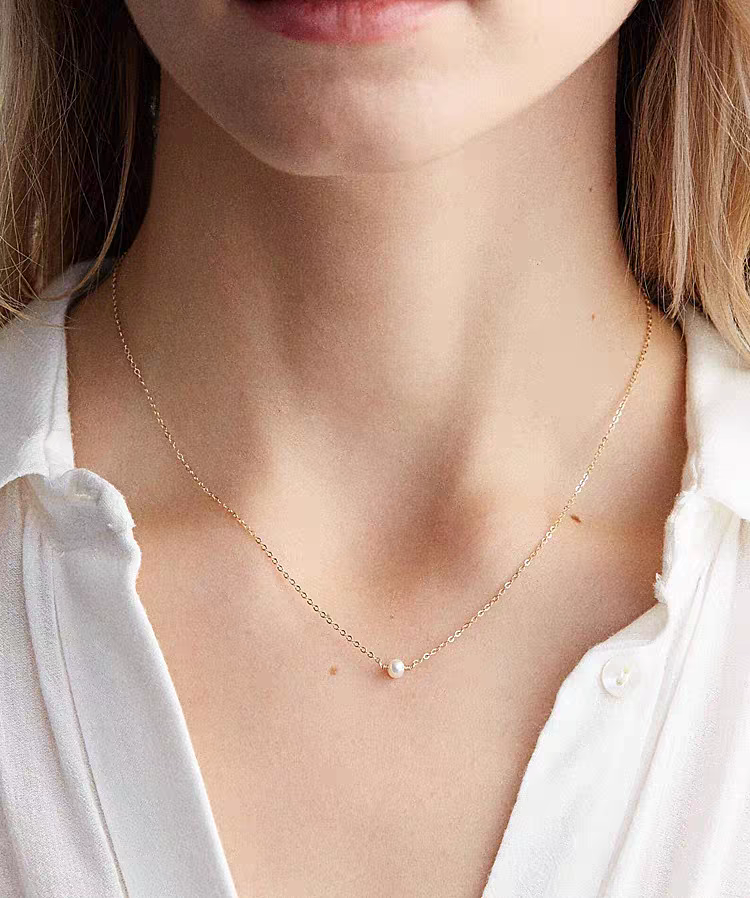 one single pearl daily necklace