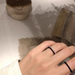 Special tiny black spinel ring