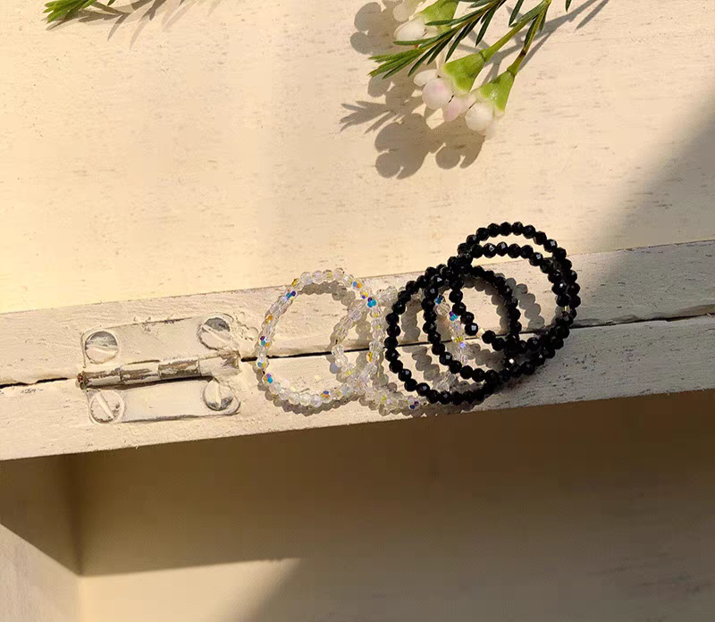 Special tiny black spinel ring